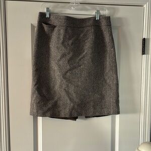 J Crew Gray Tweed Pencil Skirt Knee-Length for Cocktail
